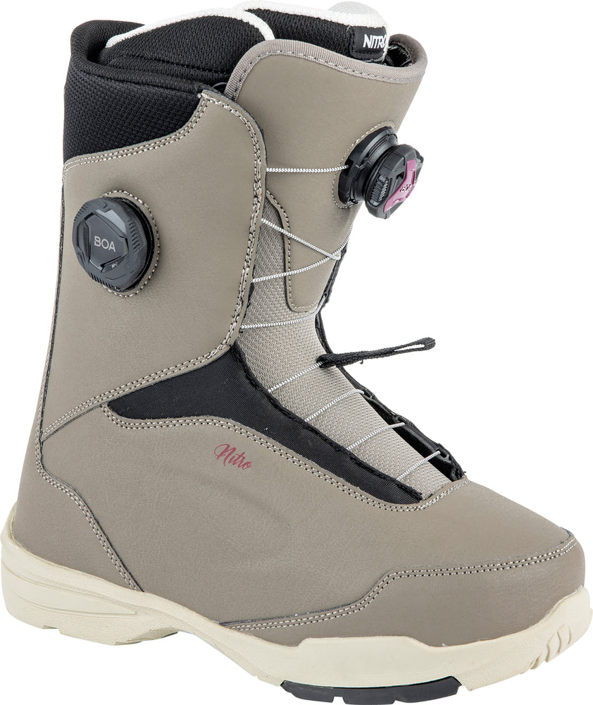Nitro Scala BOA Womens Snowboard Boots in Mud 2024 - M I L O S P O R T