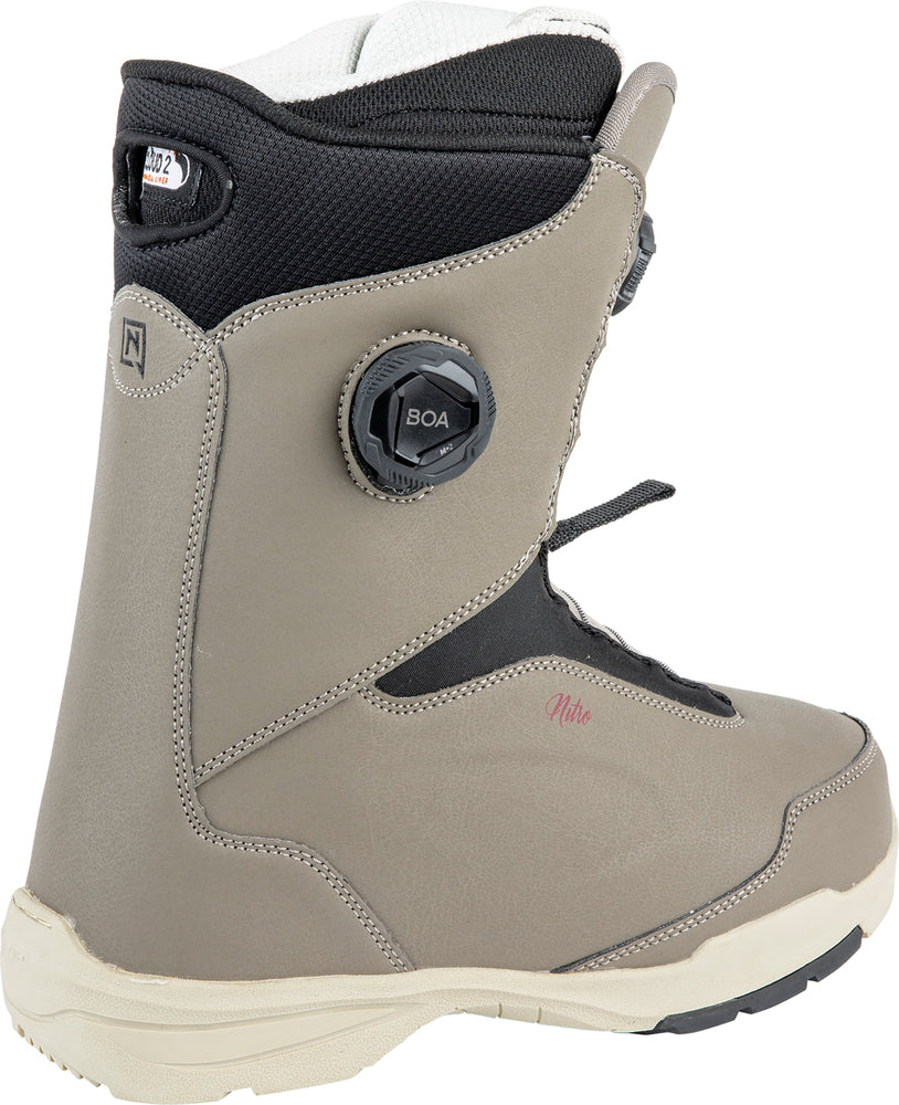 Nitro Scala BOA Womens Snowboard Boots in Mud 2024 - M I L O S P O R T