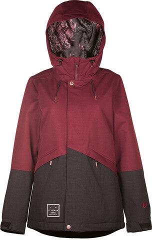 2022 L1 Lalena Womens Snow Jacket in Wine and Black