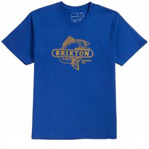 Brixton Mahlon Crossover Standard Tee in Royal
