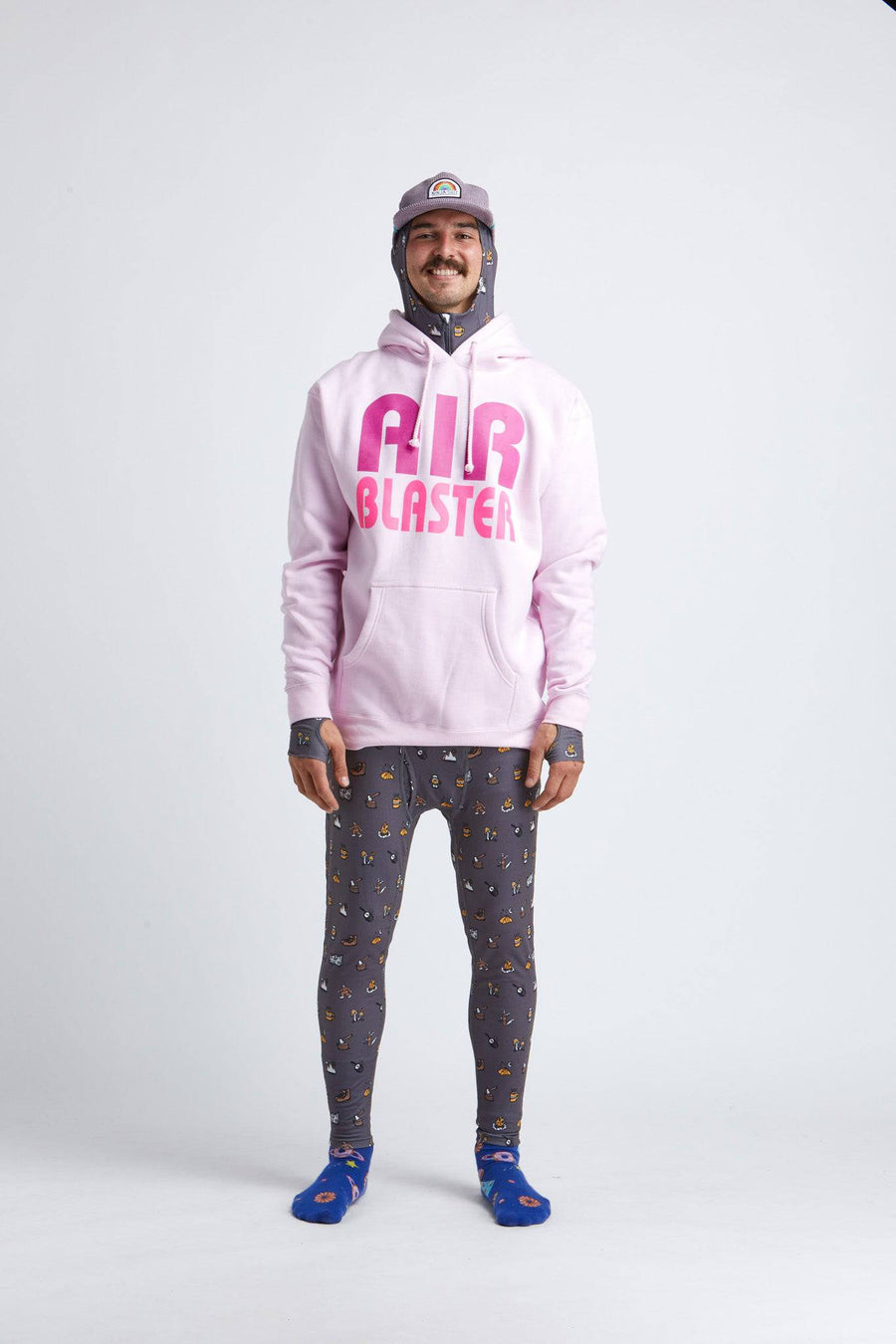 2022 Airblaster Air Stack Hoody in Pale Pink