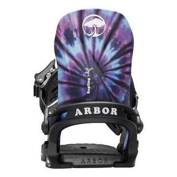 Arbor Sapling Kids Snowboard Binding in Tie Dye 2024