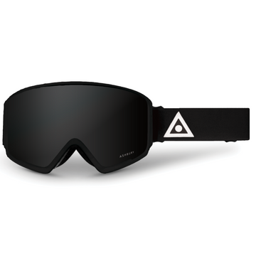 Ashbury Arrow Triangle Black Triangle Snow Goggle in a Dark Smoke Lens with a Yellow Bonus Lens 2023