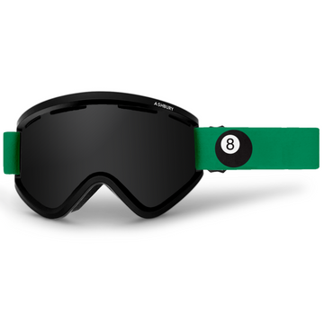 Ashbury Blackbird 8 Ball Snow Goggle in a Dark Smoke Lens with a Yellow Bonus Lens 2023