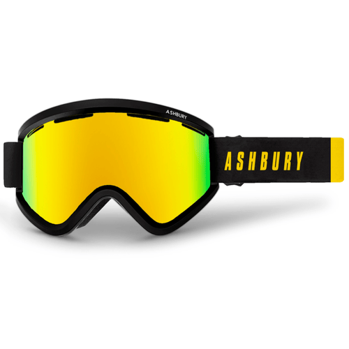 Ashbury Blackbird Bank Snow Goggle in a Gold Mirror Lens with a Yellow Bonus Lens 2023