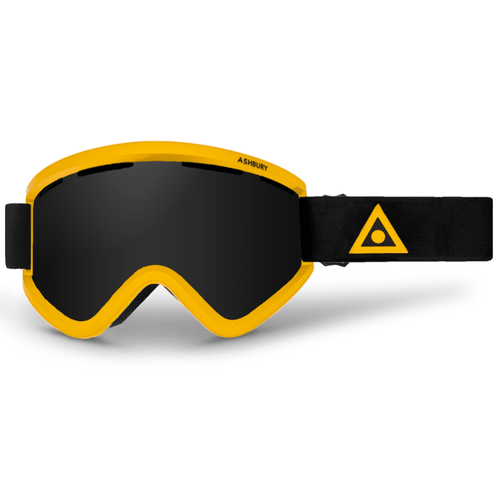 Ashbury Blackbird Triangle Gold Triangle Snow Goggle in a Dark Smoke Lens with a Yellow Bonus Lens 2023 - M I L O S P O R T