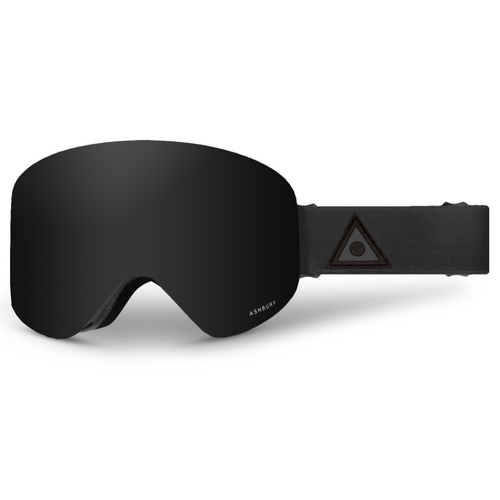 Ashbury Sonic Triangle Charcoal Triangle Snow Goggle in a Dark Smoke Lens with a Yellow Bonus Lens 2023