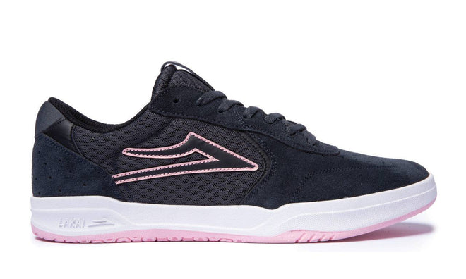 Lakai Atlantic Skate Shoe in Charcoal and Pink Suede - M I L O S P O R T