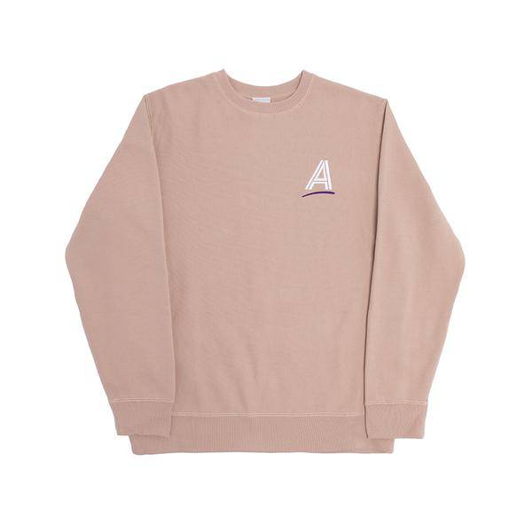 Alltimers Straight As Embroidered Crew in Dusty Pink