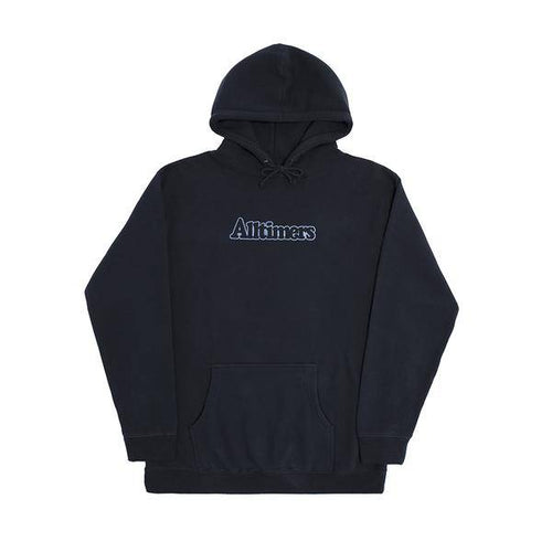 Alltimers Tonal Embroidered Broadway Hoody in Navy - M I L O S P O R T