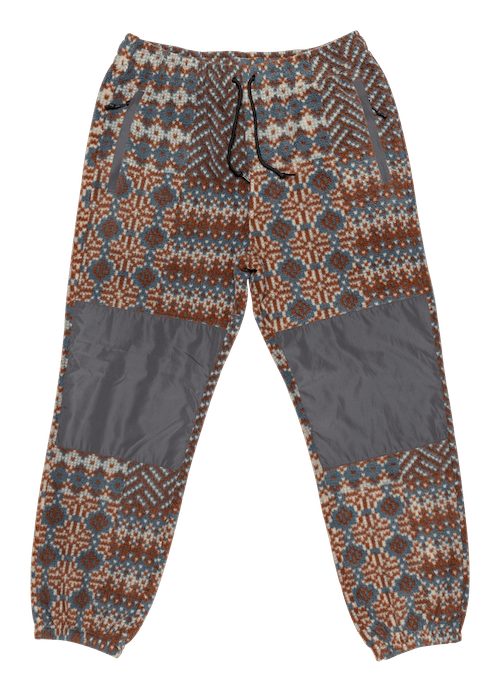Autumn Bask Fleece Pants In Fair Isle Patchwork - M I L O S P O R T