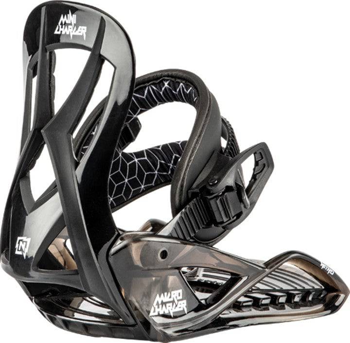 2022 Nitro Micro Charger Kids Snowboard Binding in Black