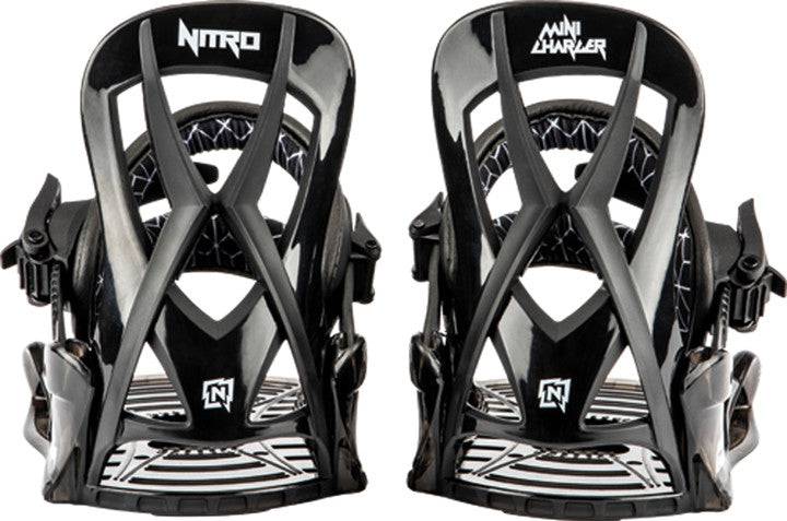 2022 Nitro Micro Charger Kids Snowboard Binding in Black