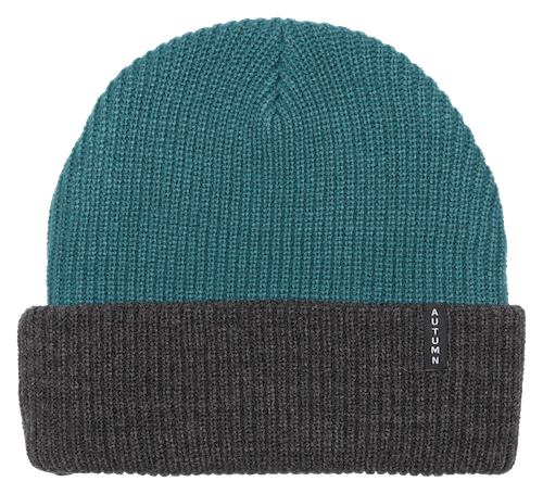 Autumn Blocked Beanie In Teal - M I L O S P O R T