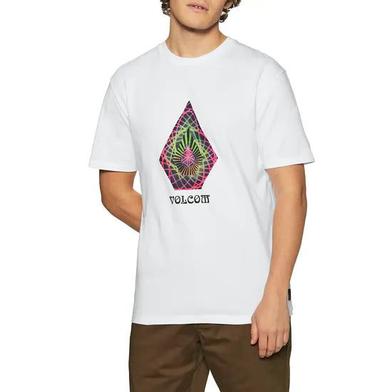 Volcom Star Shields Stone T Shirt in White - M I L O S P O R T