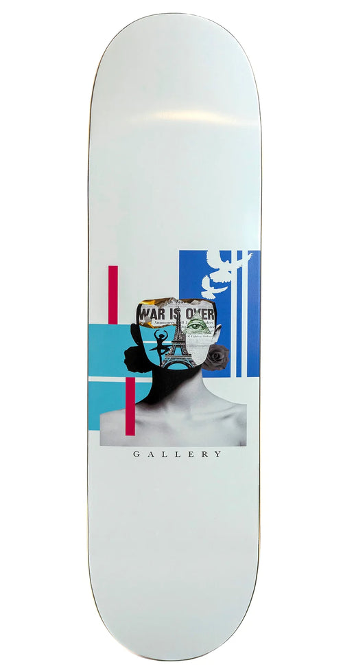 Gallery Skateboards War is Over Skate Deck in White - M I L O S P O R T