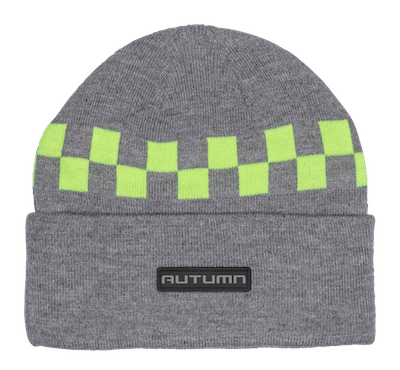 2022 Autumn Surplus Checkered Beanie in Grey