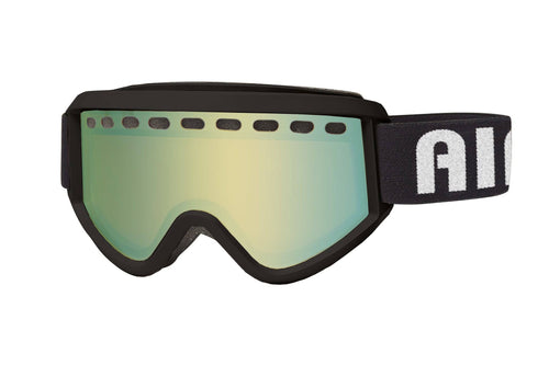 Airblaster Air Goggle in Matte Black with a Green Air Radium Replacement Lens 2023 - M I L O S P O R T