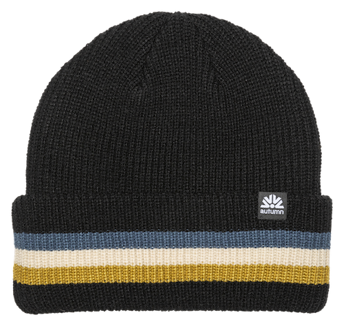 Autumn Cuff Beanie In Black - M I L O S P O R T