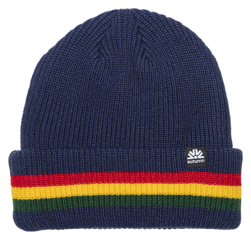 Autumn Cuff Beanie In Navy - M I L O S P O R T