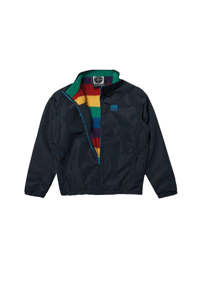 Airblaster Double Puff Jacket in Black and Rainbow 2023
