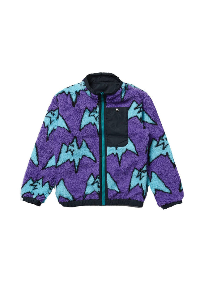 Airblaster Double Puff Jacket in Black and Terry Purps 2023
