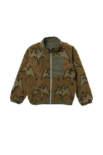 Airblaster Double Puff Jacket in Lizard and Tan Terry 2023