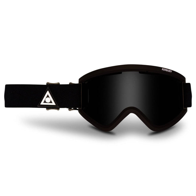 2022 Ashbury Blackbird Black Triangle Snow Goggle with a Dark Smoke Lens and a Yellow Spare Lens - M I L O S P O R T