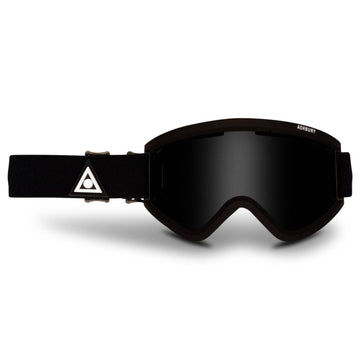 2022 Ashbury Blackbird Black Triangle Snow Goggle with a Dark Smoke Lens and a Yellow Spare Lens