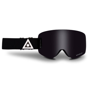 2022 Ashbury Sonic Black Triangle Snow Goggle with a Dark Smoke Lens and a Yellow Spare Lens