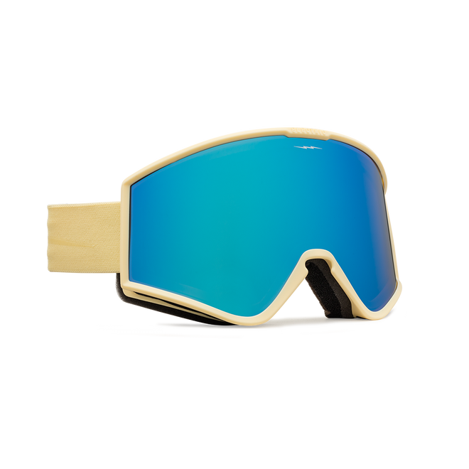 Electric Kleveland Snow Goggle in the Matte Pollen Frames with a Blue Chrome Lens and a Yellow Bonus Lens 2023 - M I L O S P O R T