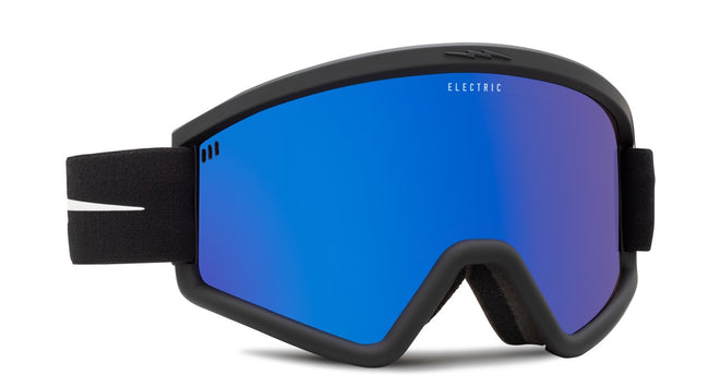 Electric Hex Snow Goggle in the Matte Black Frames with a Blue Chrome Lens and a Yellow Bonus Lens 2023 - M I L O S P O R T