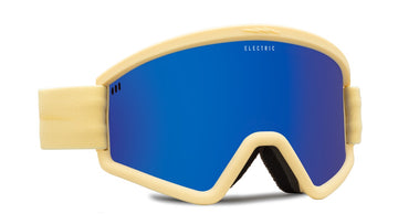 Electric Hex Snow Goggle in the Matte Pollen Frames with a Blue Chrome Lens and a Yellow Bonus Lens 2023