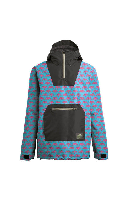2022 Airblaster Freedom Pullover Snow Jacket in Turquoise Terry - M I L O S P O R T