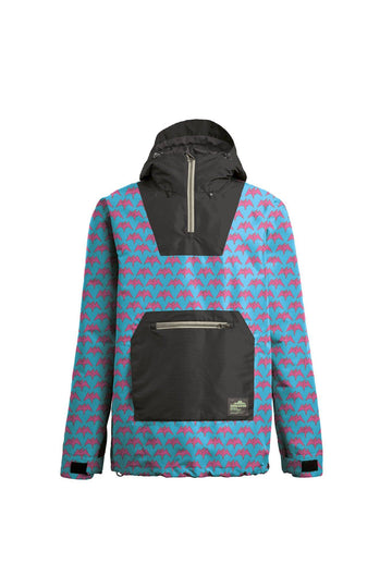 2022 Airblaster Freedom Pullover Snow Jacket in Turquoise Terry