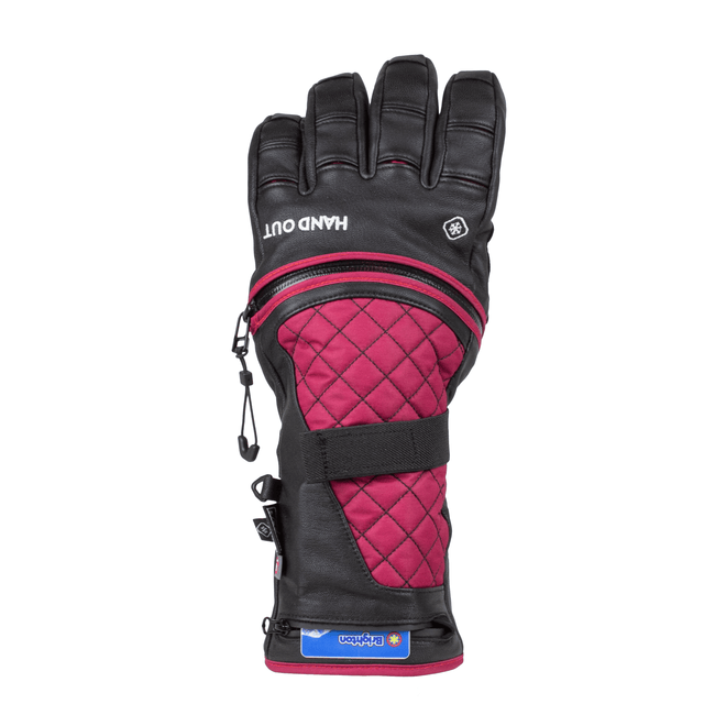 2022 Hand Out Lux Glove in Black and Bloodstone