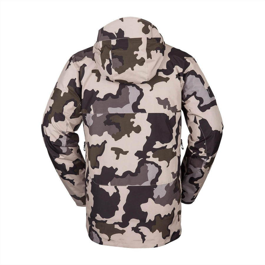 2022 Volcom Tds Inf Gore-Tex Jacket in Drill Khaki back