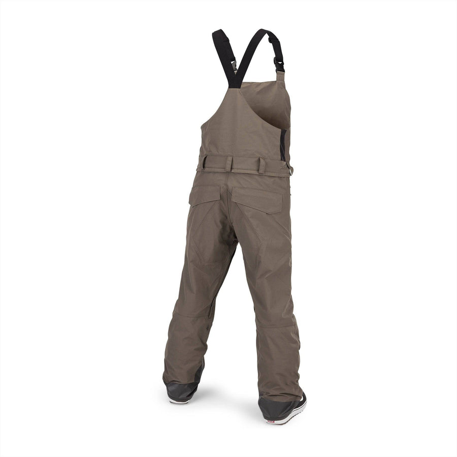 2022 Volcom Rain Gore Bib Overall in Dark Teak