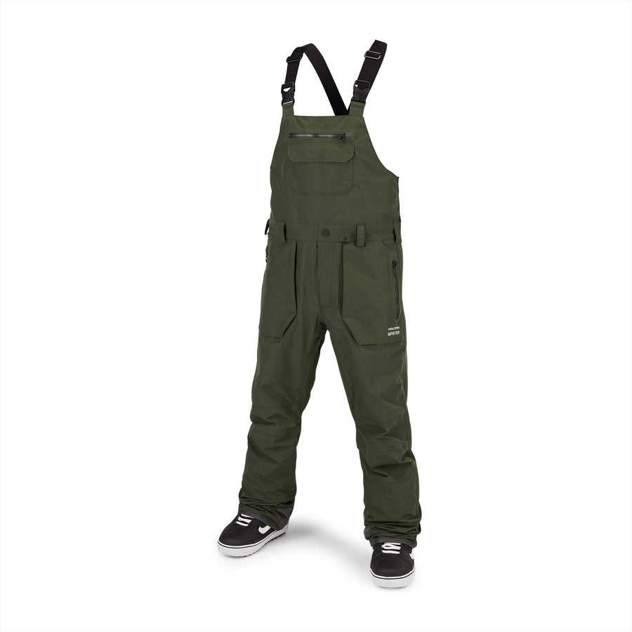 2022 Volcom Rain Gore Bib Overall in Saturated Green