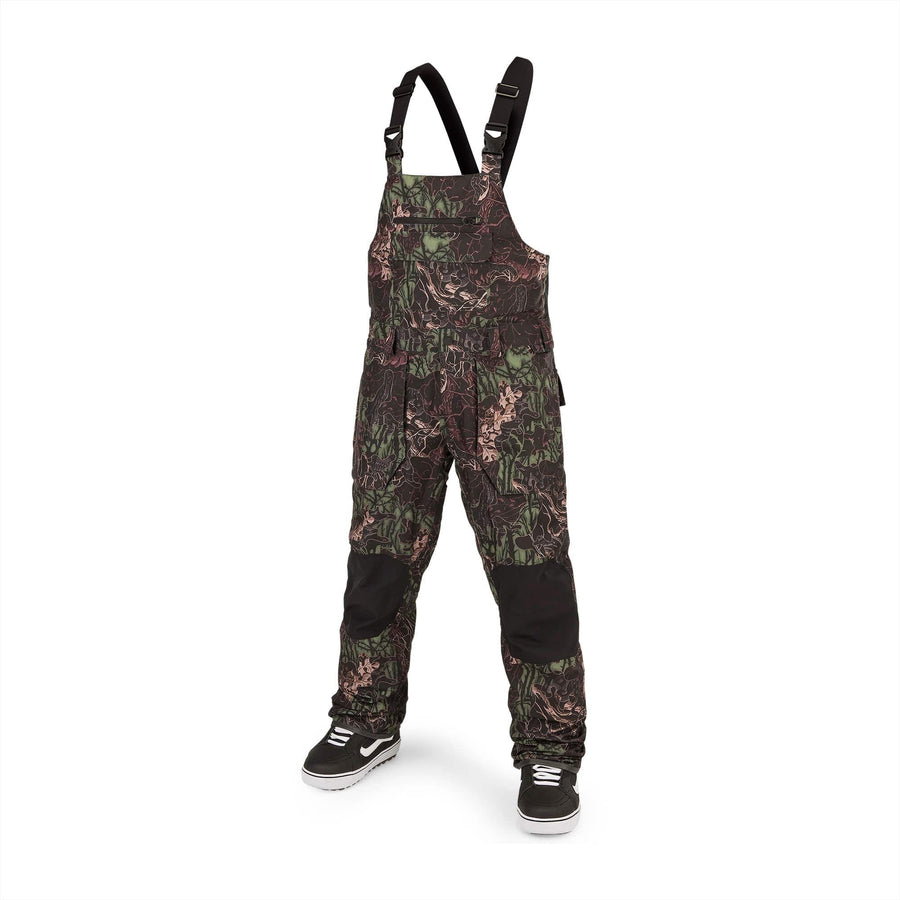 2022 Volcom Roan Bib Overall in Woodland Camo