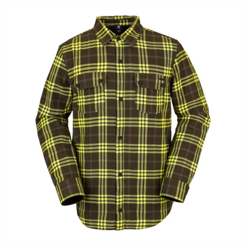 2022 Volcom Sherpa Flannel Jacket in Black Green