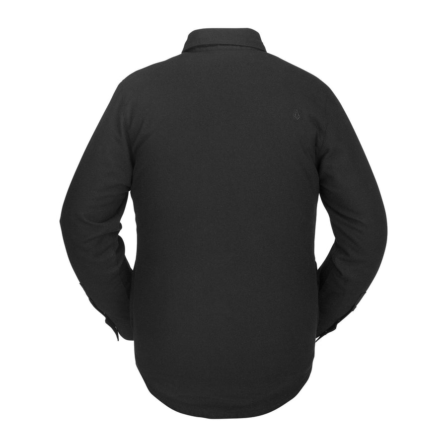 2022 Volcom Sherpa Flannel Jacket in Black On Black