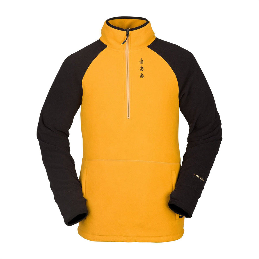 2022 Volcom Polartec 1/2 Zip in Resin Gold