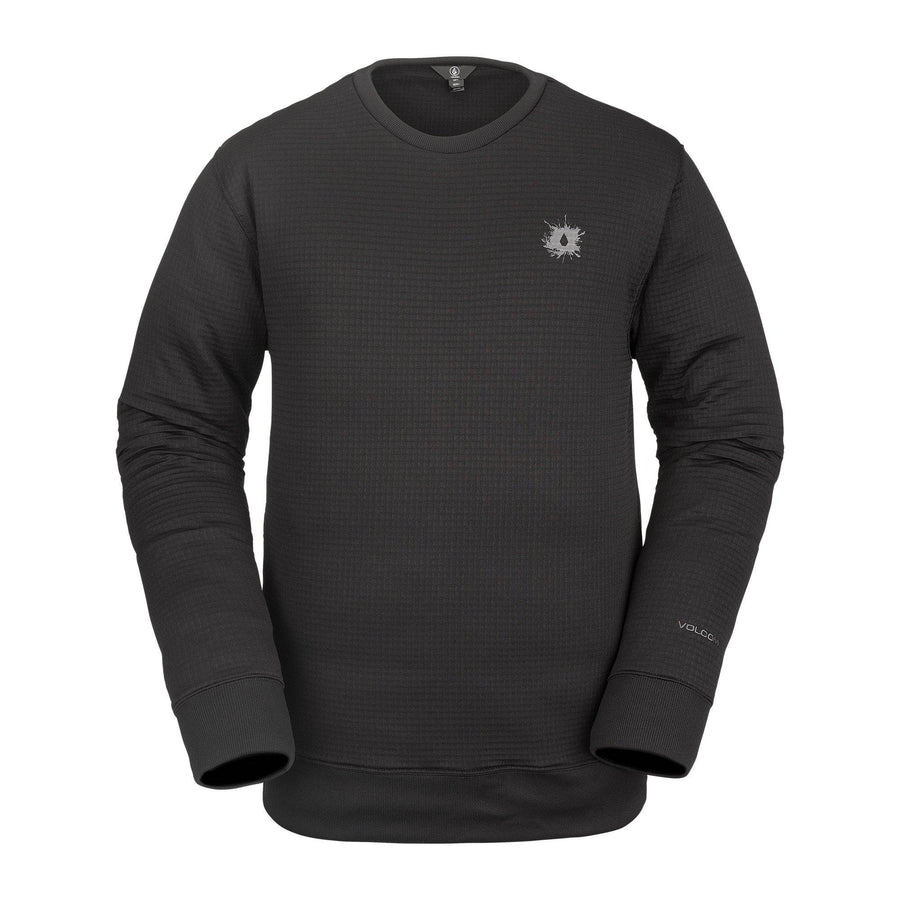 2022 Volcom Mens Polartec Crew Fleece in Black