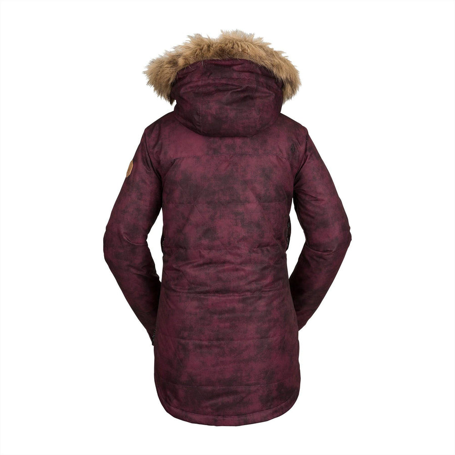 2022 Volcom Womens Fawn Insulated Jacket in Acid Merlot