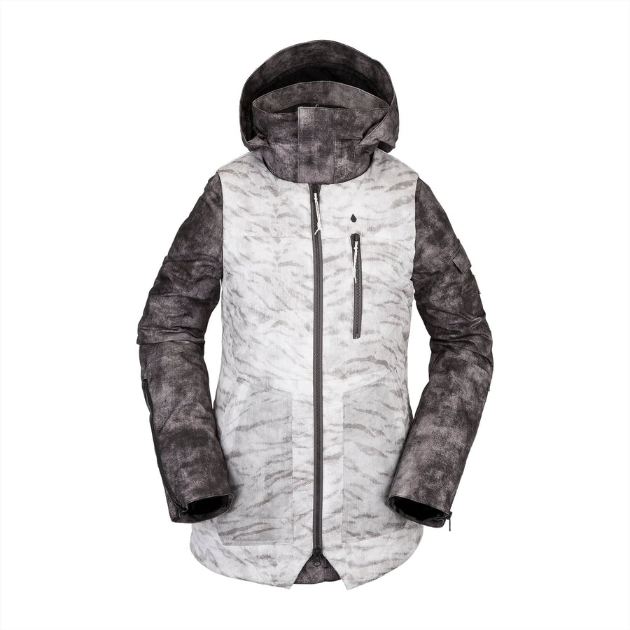 2022 Volcom Womens Vault 4-In-1 Jacket in White Tiger