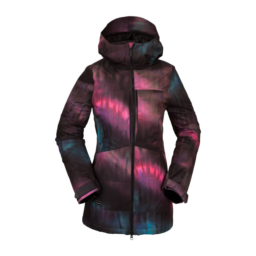2022 Volcom Womens Strayer Insulated Jacket in Blue Tie-Dye