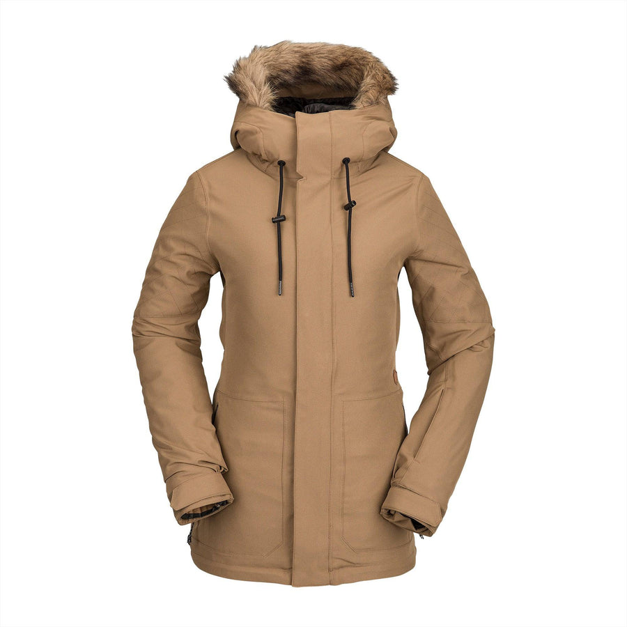 2022 Volcom Womens Shadow Insulated Jacket in Coffee