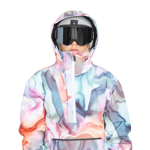Volcom Fern Insulated Gore Womens Pullover in Nebula Print 2023