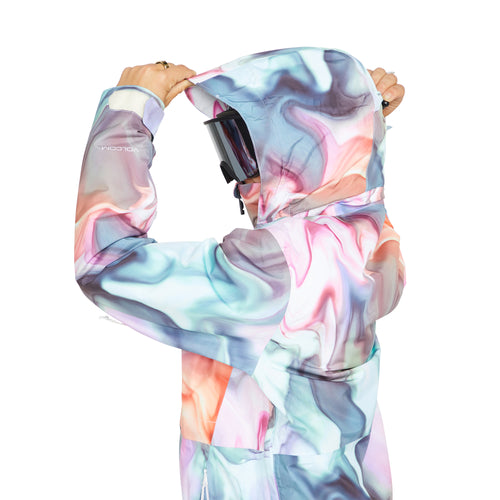 Volcom Fern Insulated Gore Womens Pullover in Nebula Print 2023